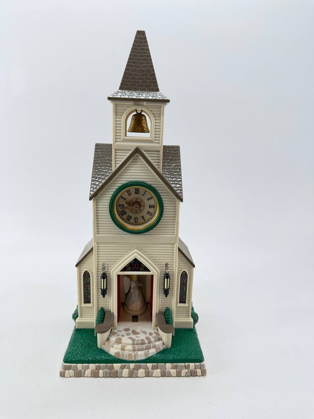 Decorative Church Clock Bell Bride Figurine 1.35 lb For Parts Repair